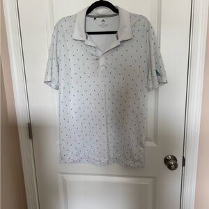 Adidas White Polo with Teal Details